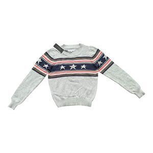 Chaser Brand Stars & Stripes Heather Gray Sweater Women’s Size Small